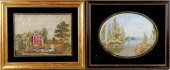 TWO SMALL NEEDLEWORK PICTURES