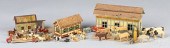 TWO SMALL PAINTED NOAH'S ARKS,