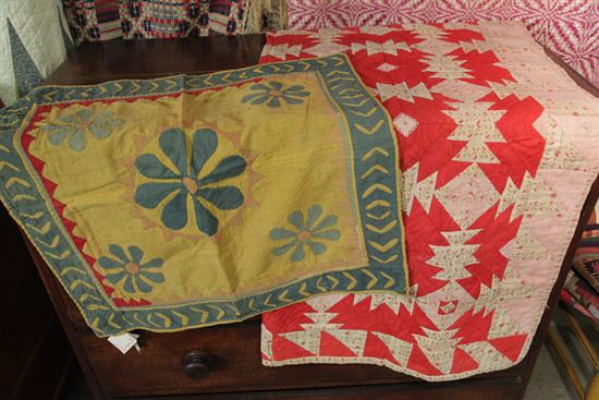 TWO SMALL QUILTS. Doll or child