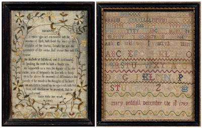 Two small-scale needleworks:
