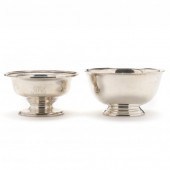 TWO SMALL STERLING SILVER SERV