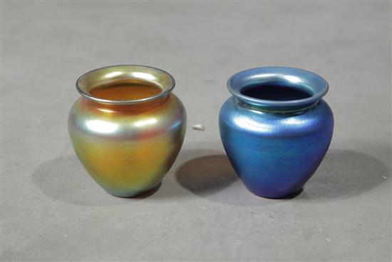 TWO SMALL STEUBEN VASES. Both