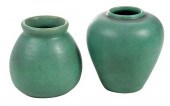TWO SMALL TECO ART POTTERY VAS