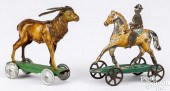 TWO SMALL TIN PULL TOYSTwo sma