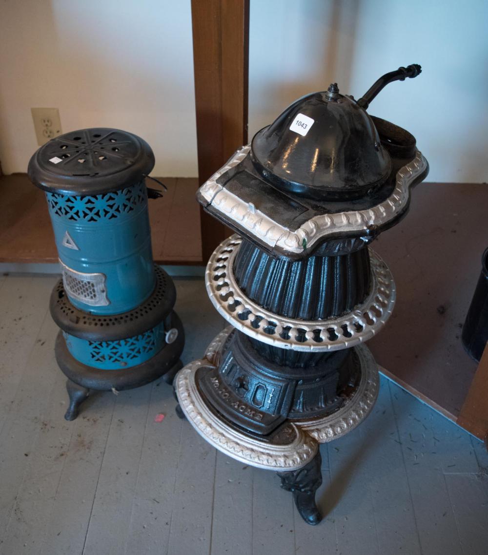 TWO SMALL VINTAGE HEATERSTWO