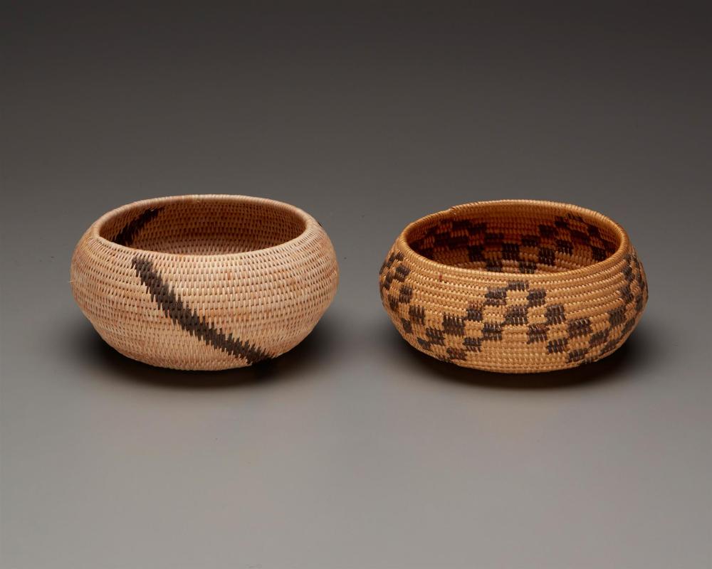 TWO SMALL YOKUTS BASKETSTwo small