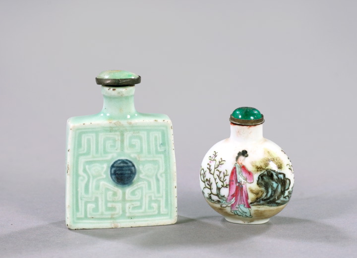 Two Snuff Bottles,  one a Kuang-Hsu