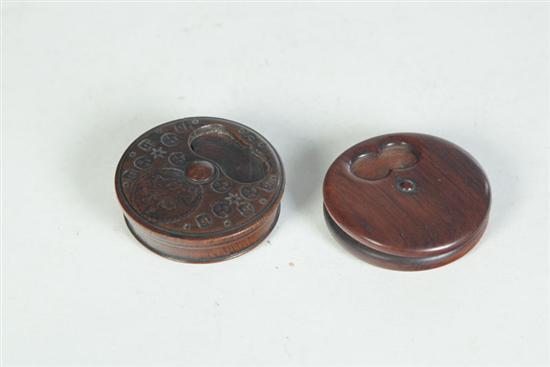 TWO SNUFF BOXES.  American  19th
