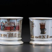 Two Soda Fountain Porcelain Oc