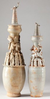 Two Song Dynasty Funerary Vase