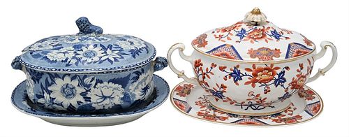 TWO SOUP TUREENS, TO INCLUDE A
