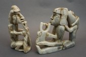 TWO SOUTH AMERICAN CARVED STON