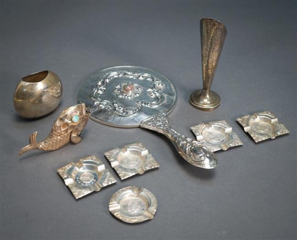 TWO SOUTH AMERICAN SILVER VASES,