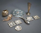 TWO SOUTH AMERICAN SILVER VASE