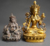 TWO SOUTH ASIAN BRONZE FIGURES