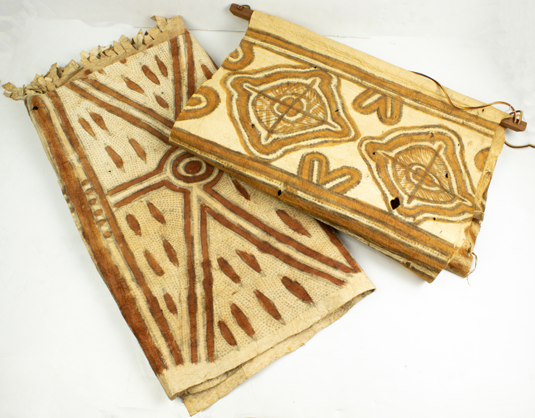 TWO SOUTH PACIFIC TAPA CLOTHES