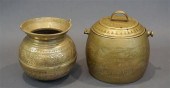 TWO SOUTHEAST ASIAN BRASS VESS