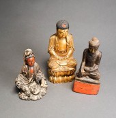 TWO SOUTHEAST ASIAN CARVED BUD