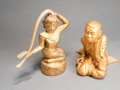 TWO SOUTHEAST ASIAN CARVED GIL
