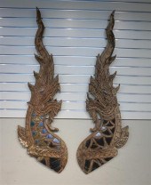 TWO SOUTHEAST ASIAN CARVED WOO