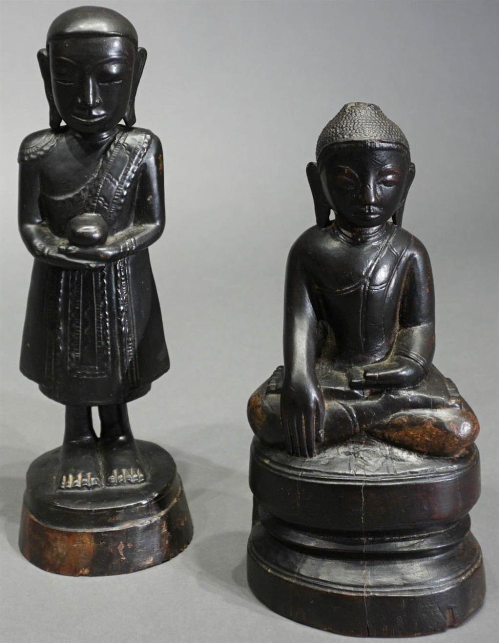 TWO SOUTHEAST ASIAN CARVED WOOD