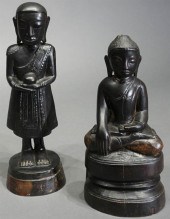 TWO SOUTHEAST ASIAN CARVED WOO