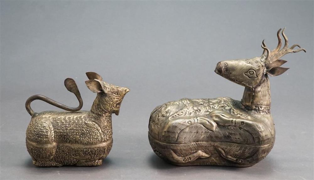 TWO SOUTHEAST ASIAN METAL ANIMAL