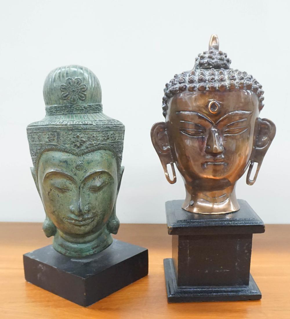 TWO SOUTHEAST ASIAN METAL BUDDHA