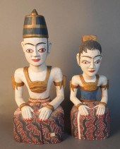 TWO SOUTHEAST ASIAN PAINTED AN
