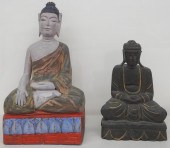 TWO SOUTHEAST ASIAN PAINTED WO