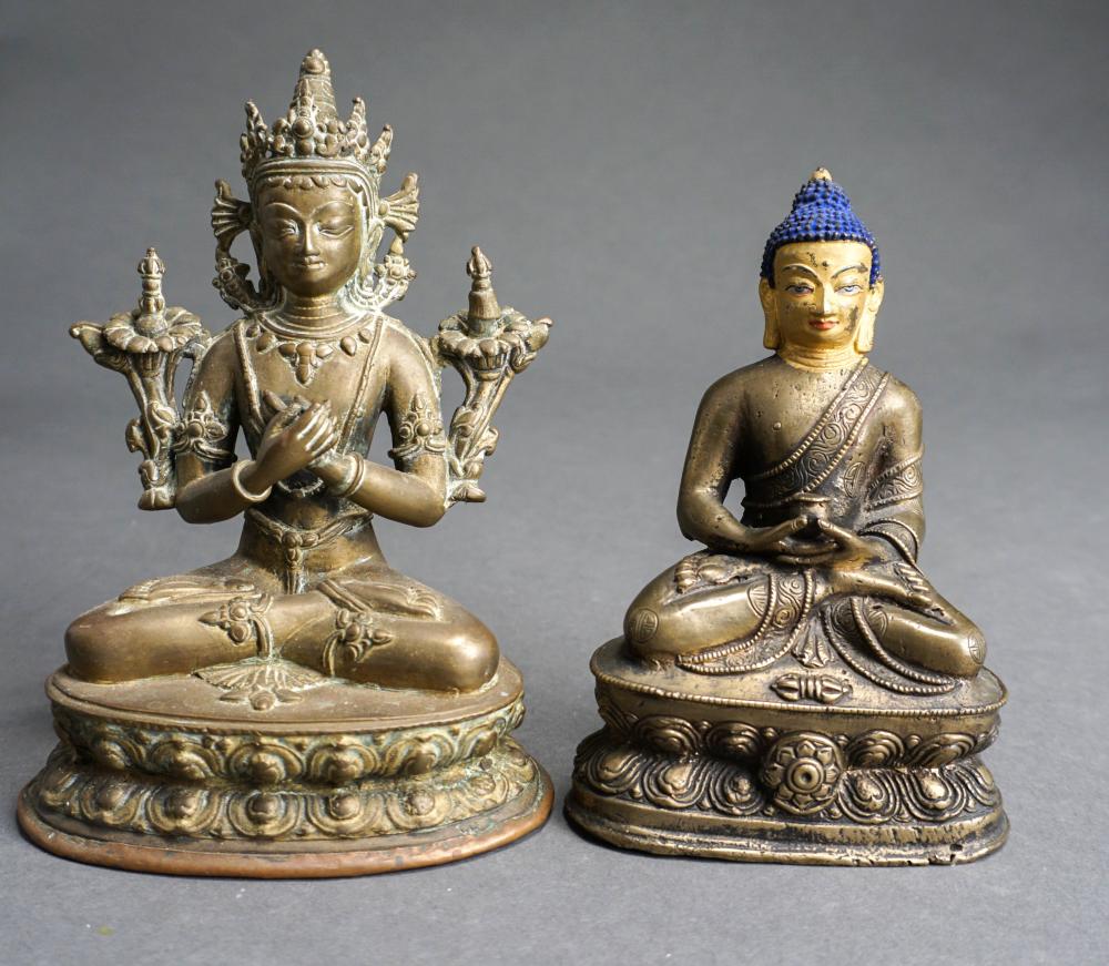 TWO SOUTHEAST ASIAN PATINATED METAL