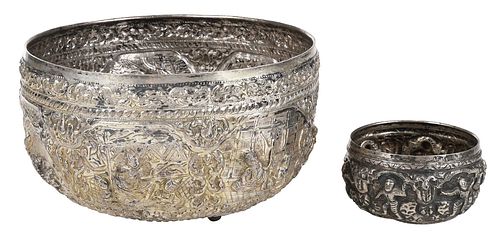 TWO SOUTHEAST ASIAN SILVER