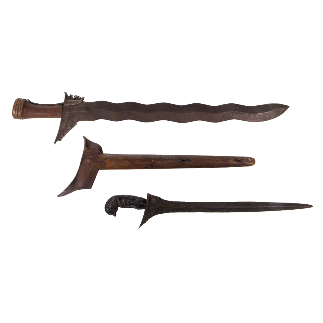 TWO SOUTHEAST ASIAN SWORDS Two