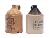 TWO SOUTHERN STONEWARE ADVERTI