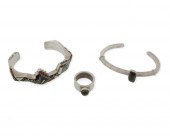TWO SOUTHWEST INLAID SILVER CU