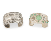 TWO SOUTHWEST SILVER CUFF BRAC