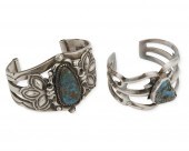 TWO SOUTHWEST SILVER CUFF BRAC