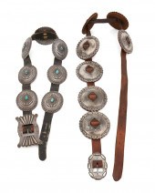 TWO SOUTHWEST STYLE CONCHO BEL