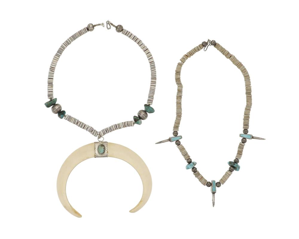 TWO SOUTHWEST-STYLE NECKLACESTwo