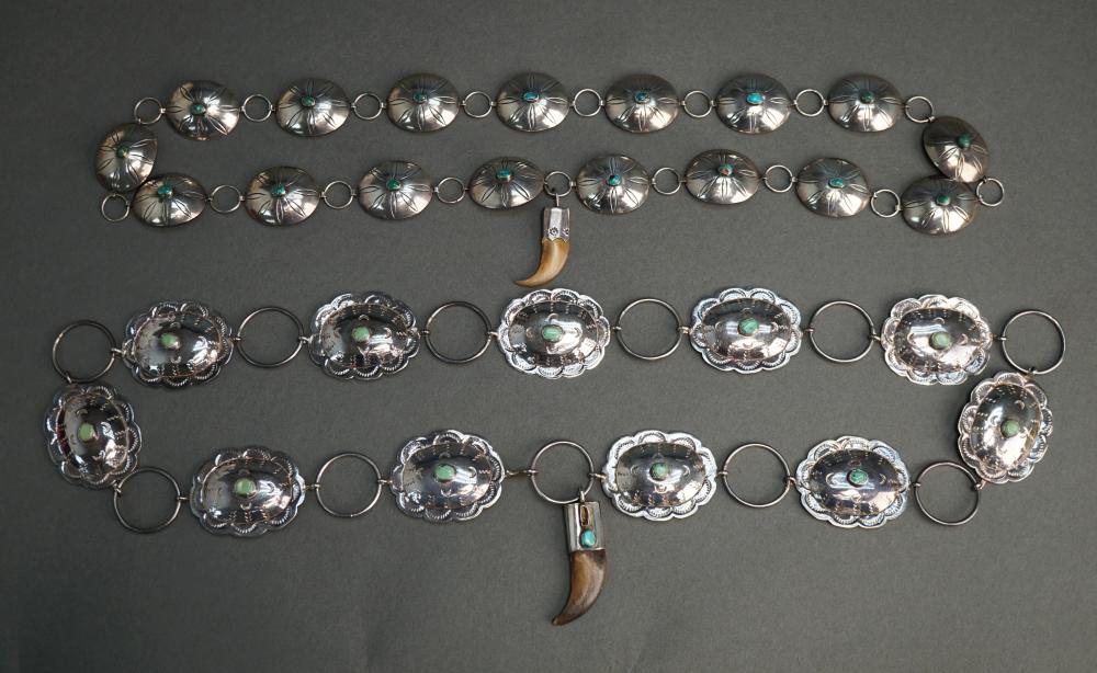 TWO SOUTHWEST STYLE SILVER AND