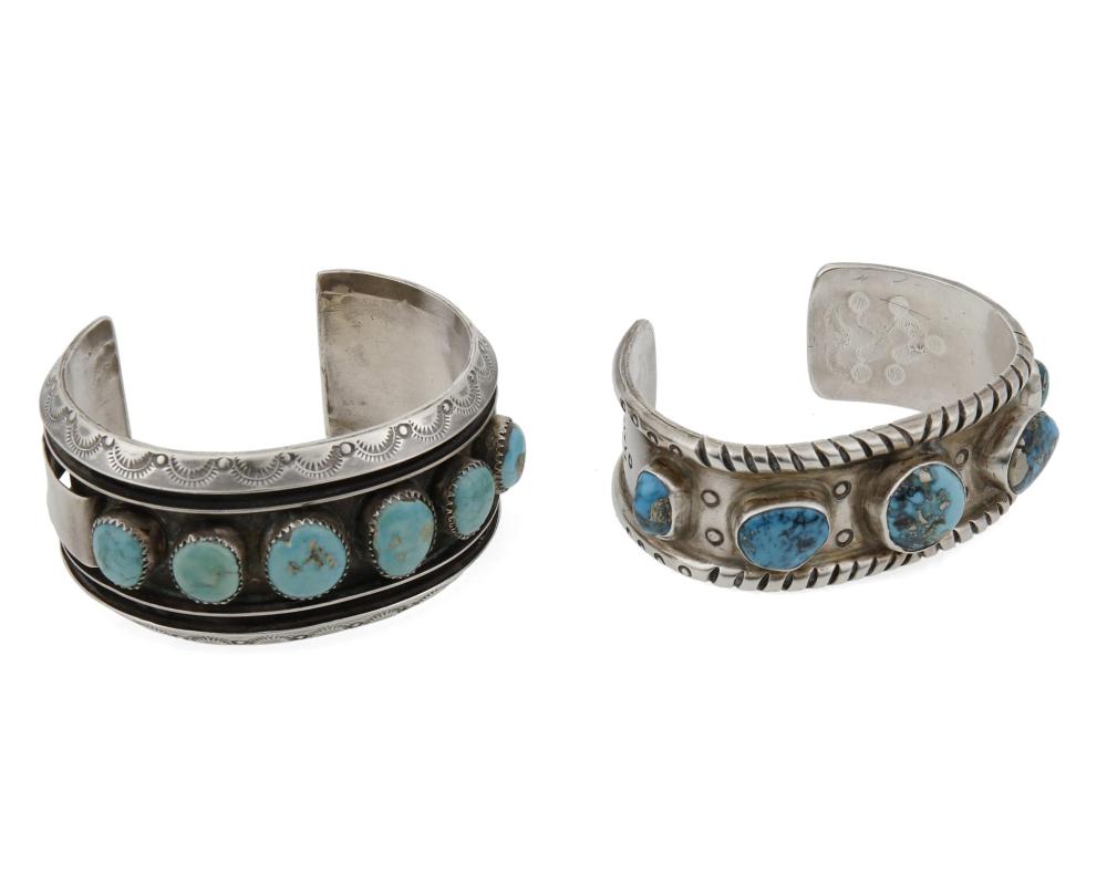 TWO SOUTHWEST TURQUOISE CUFF