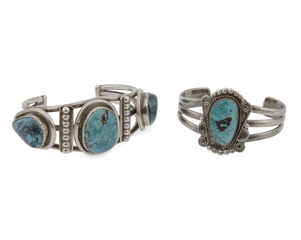 TWO SOUTHWEST TURQUOISE CUFF