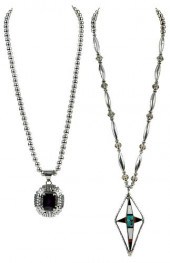 TWO SOUTHWESTERN GEMSTONE NECK