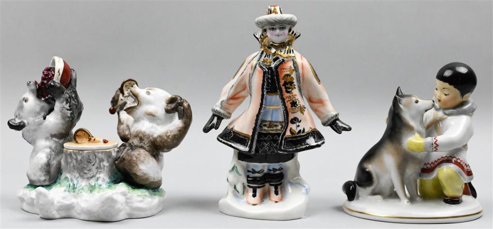 TWO SOVIET LOMONOSOV PORCELAIN