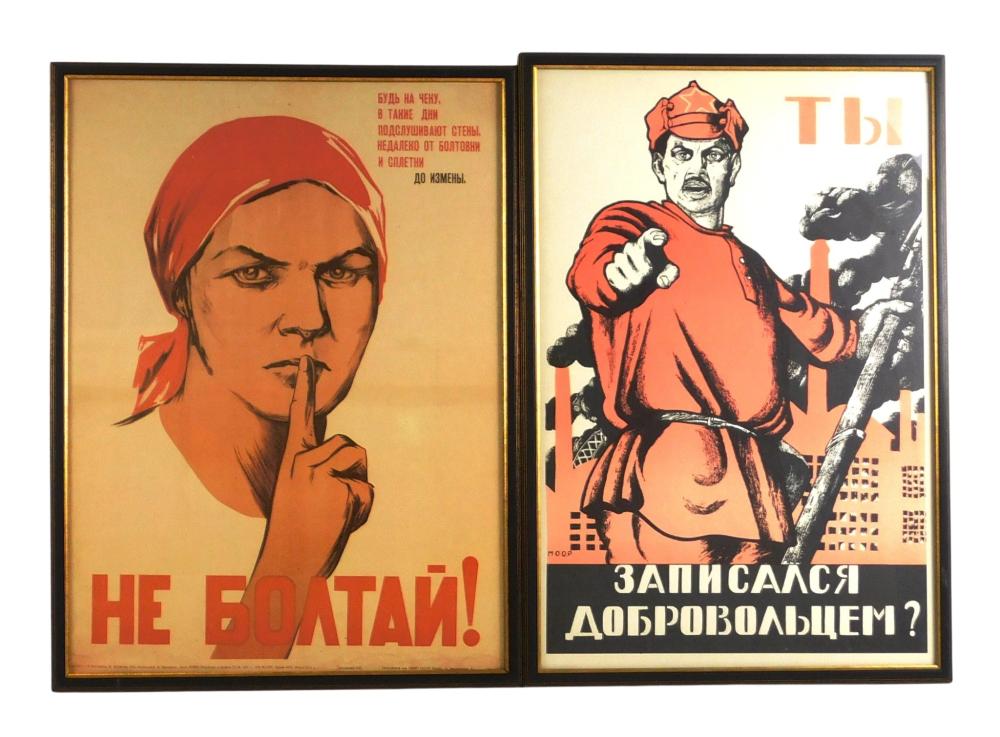 TWO SOVIET PROPAGANDA POSTERS: A