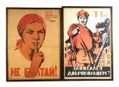 TWO SOVIET PROPAGANDA POSTERS: