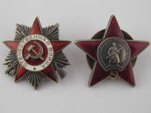 Two Soviet Russian military medals.