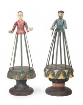 TWO SPANISH COLONIAL CAGE DOLL