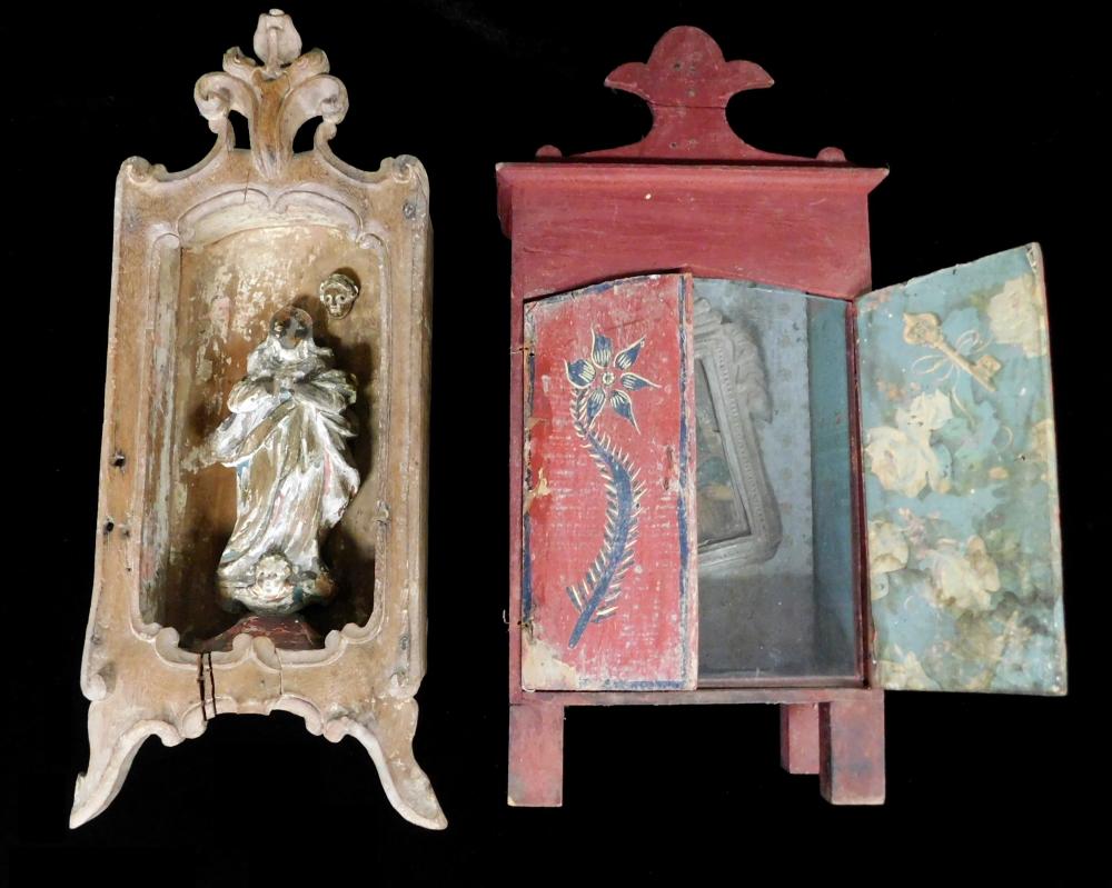 TWO SPANISH COLONIAL SHRINES,