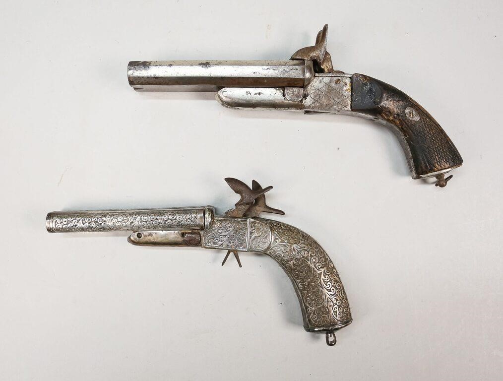 TWO SPANISH DOUBLE BARREL